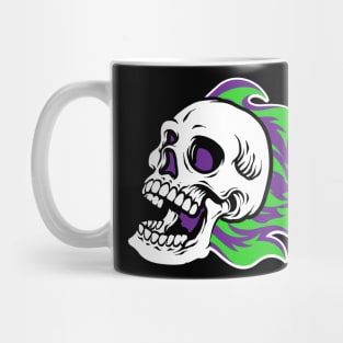 Maleficent Flaming Skull Mug